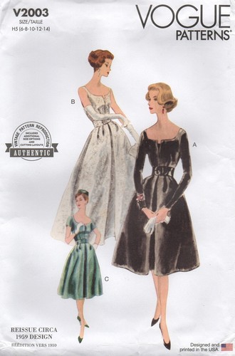 Vogue schnittmuster 2003 kleid - vogue,