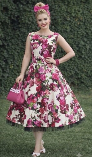 Hearts roses floral dress 14 - floral,