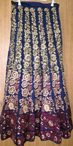 Vintage maxirock marineblau - vintage,