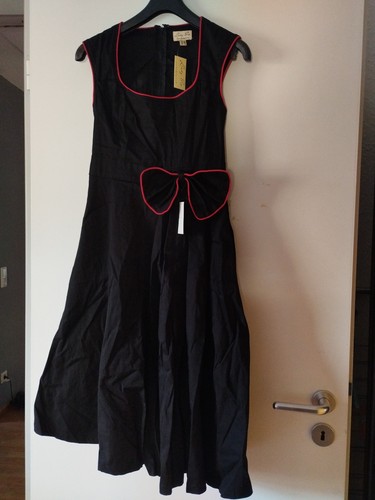 Schwarz kleid tellerrock - schwarz,